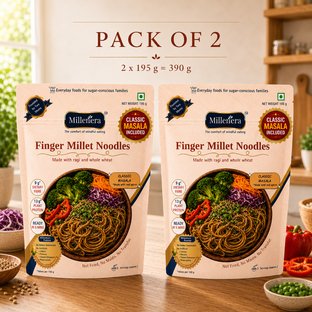 Finger Millet Noodles [Pack of 2]