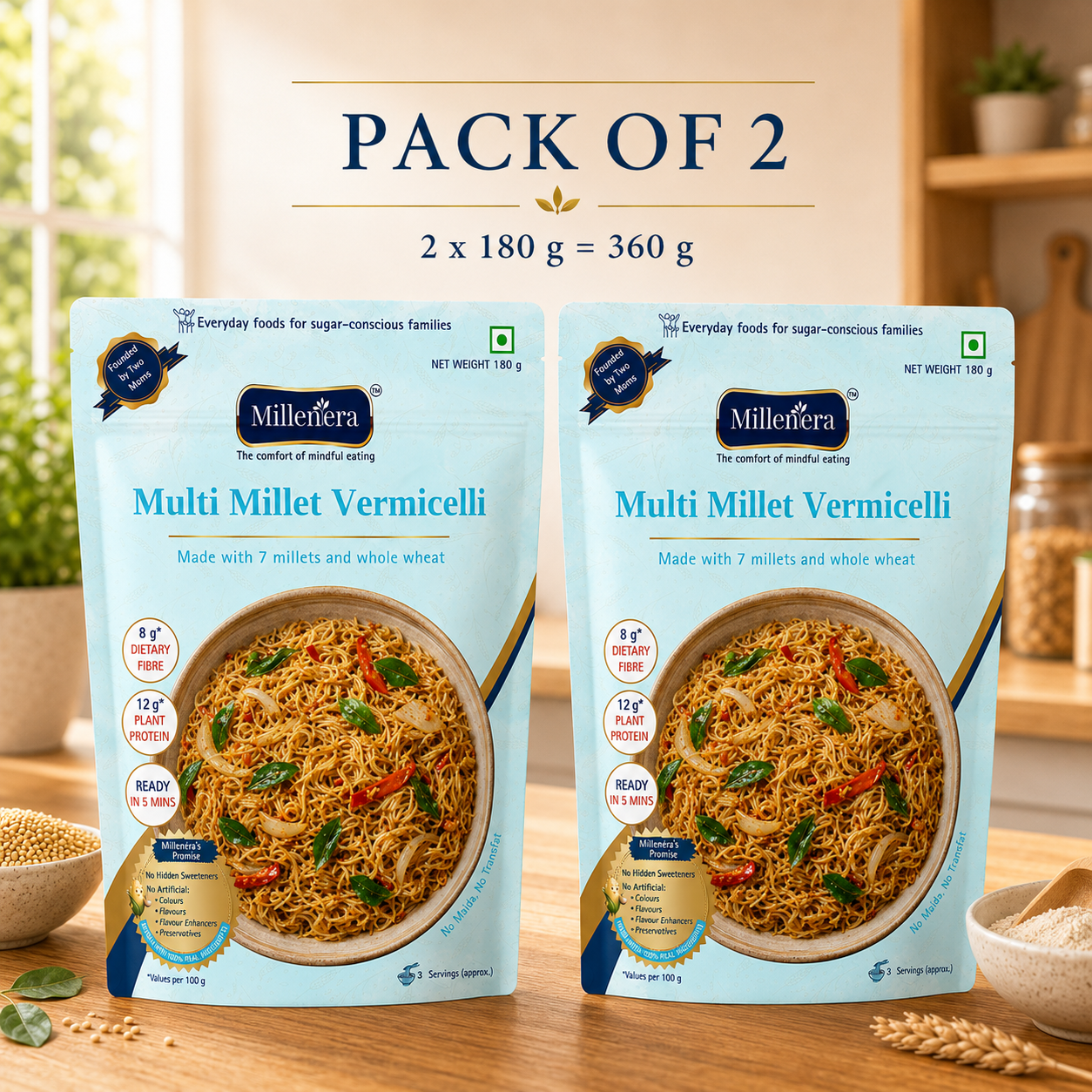 Multi Millet Vermicelli (No Maida) [Pack of 2]