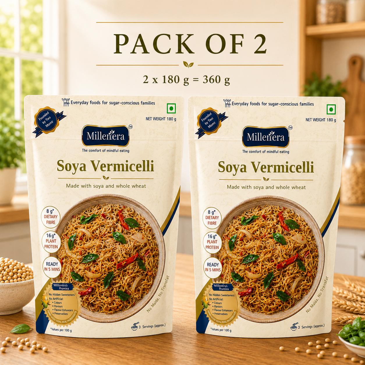 Soya Vermicelli (No Maida) [Pack of 2]