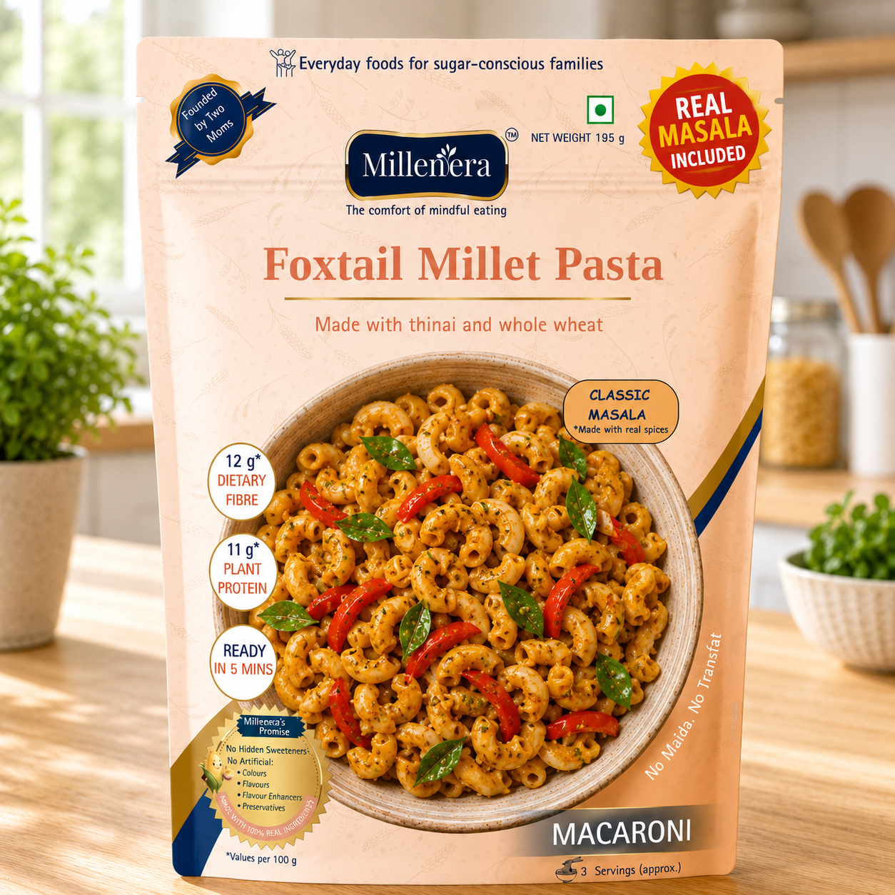Foxtail Millet Macaroni Pasta