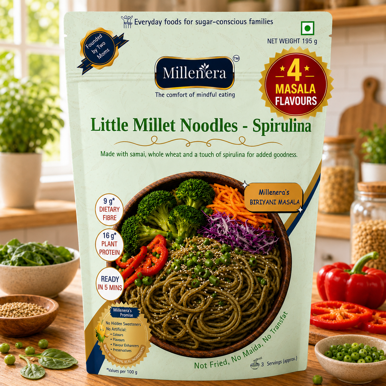 Little Millet Noodles (Spirulina)